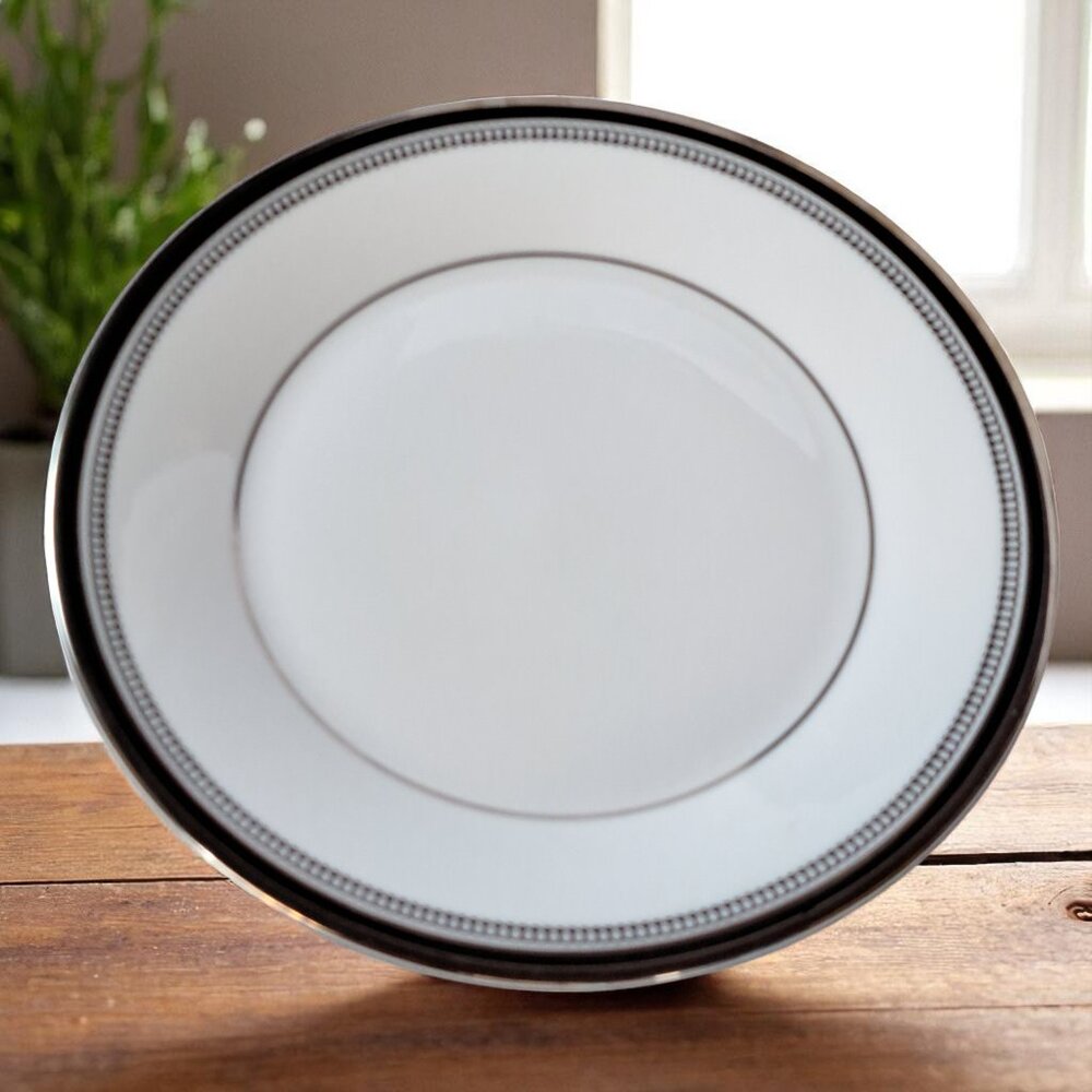 ROYAL DOULTON SARABANDE DINNER PLATE One Plate PLATINUM RIMS 10.5”